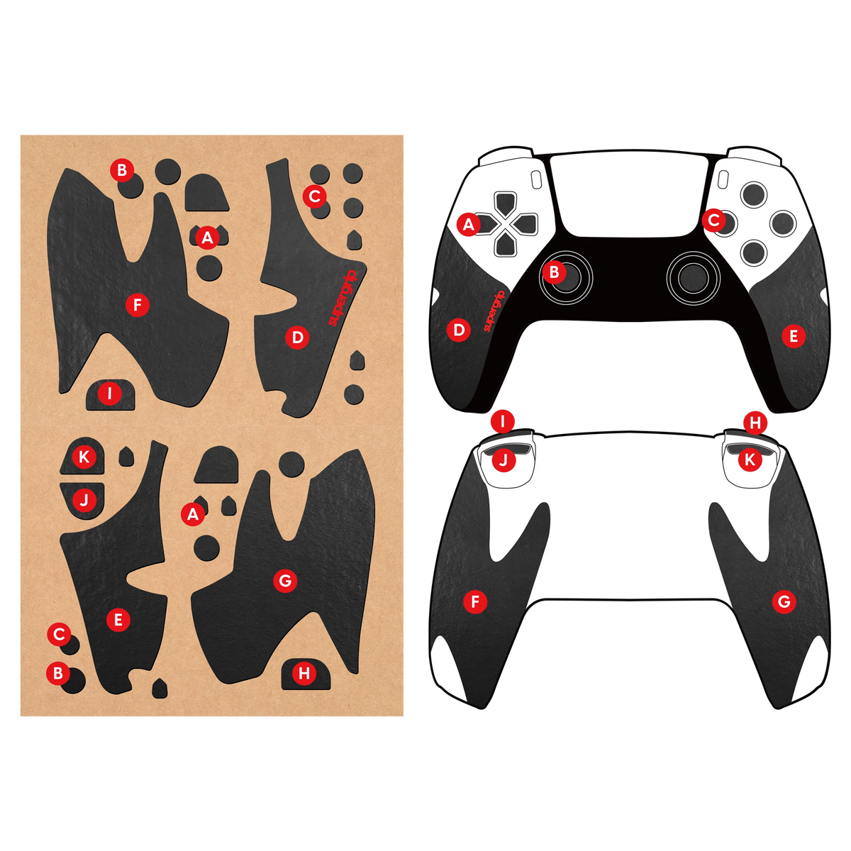 Grip Tape for Sony PS5™ DualSense™ Controller